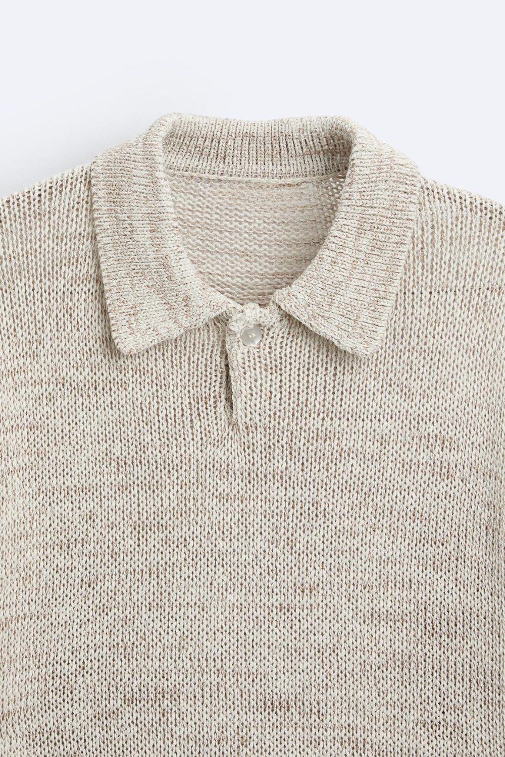 Polo en tricot décontracté au look vintage