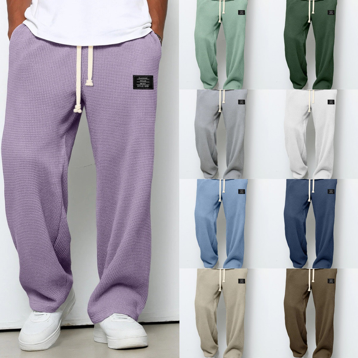 Pantalon Ample Maille Gaufrée Jacques