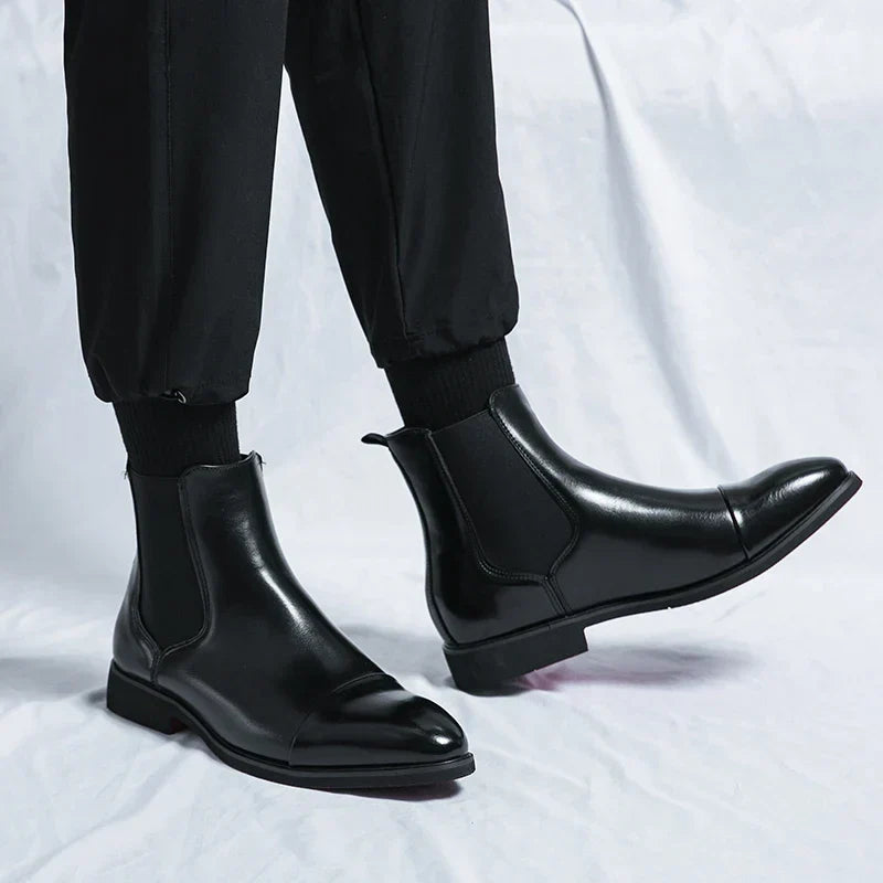 Edgar™ Bottines Chelsea Brillantes avec Semelle Rouge
