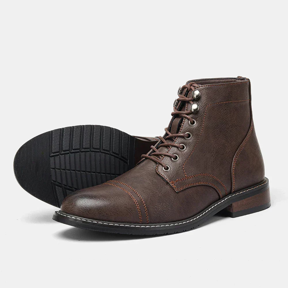 Felix™ Bottes en Cuir Classiques pour Hommes avec Semelle Antidérapante