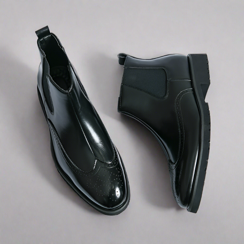Fabian™ Bottines Chelsea Brillantes pour Hommes