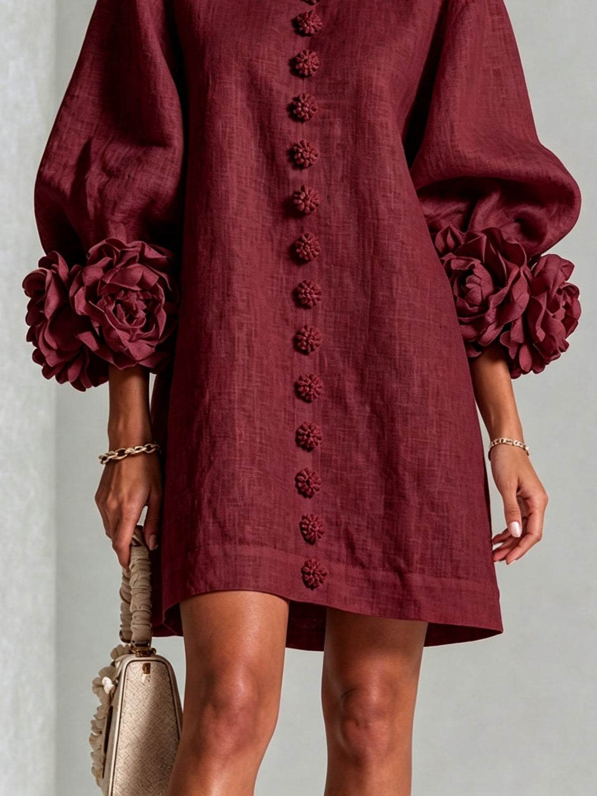 Camellia | Mini-Robe à Manchettes Rosette