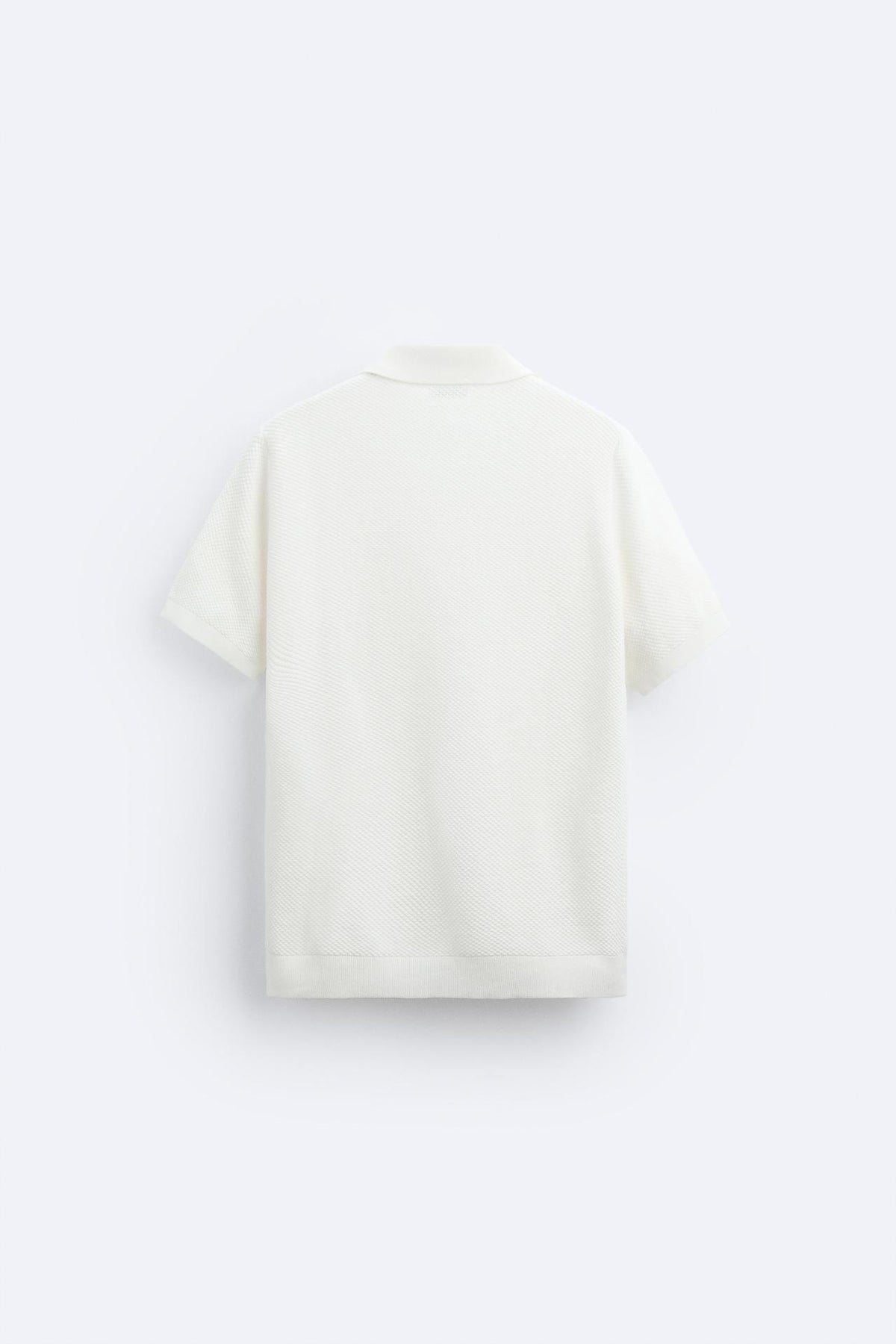 Polo en tricot classique en blanc