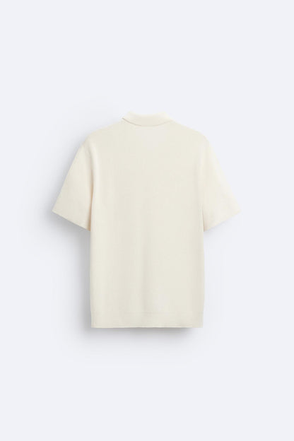 Polo en tricot élégant avec zip