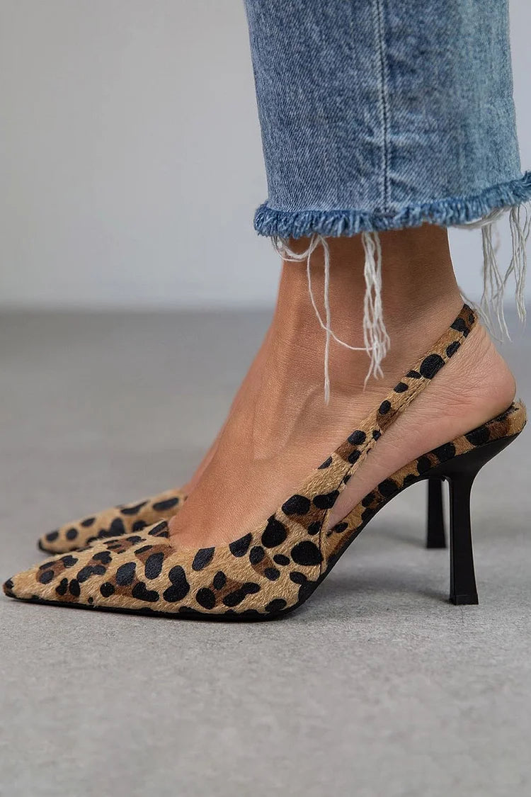 Dulce™ D'Orsay chaussures à talon imprimé léopard