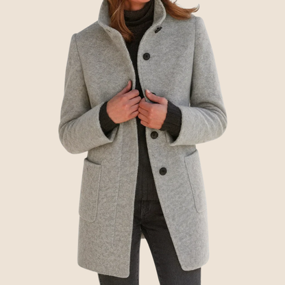 Éléonore | Manteau en laine à coupe midi