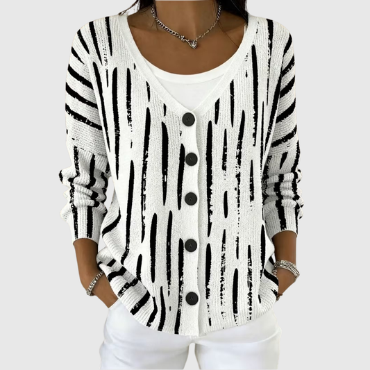 Leonora | Veste en Maille à Boutons