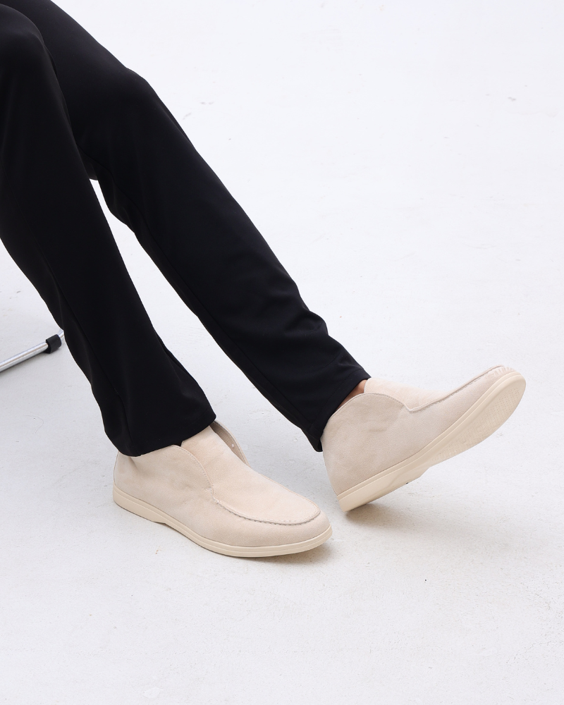 Mason | Mocassin Suédé Homme à Enfiler Mi-Haut