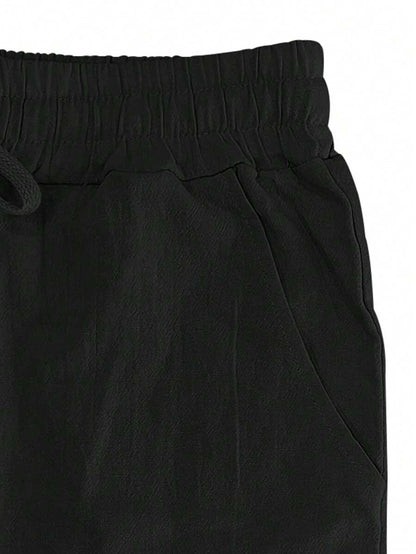 PANTALON LÉGER EN LIN AVEC CORDON