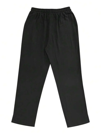 PANTALON LÉGER EN LIN AVEC CORDON