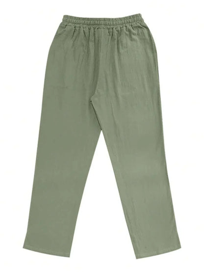 PANTALON LÉGER EN LIN AVEC CORDON