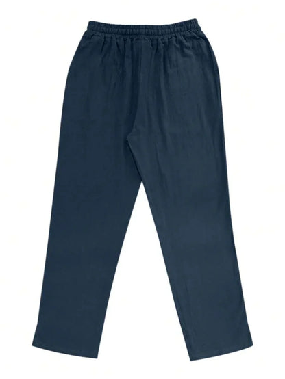 PANTALON LÉGER EN LIN AVEC CORDON