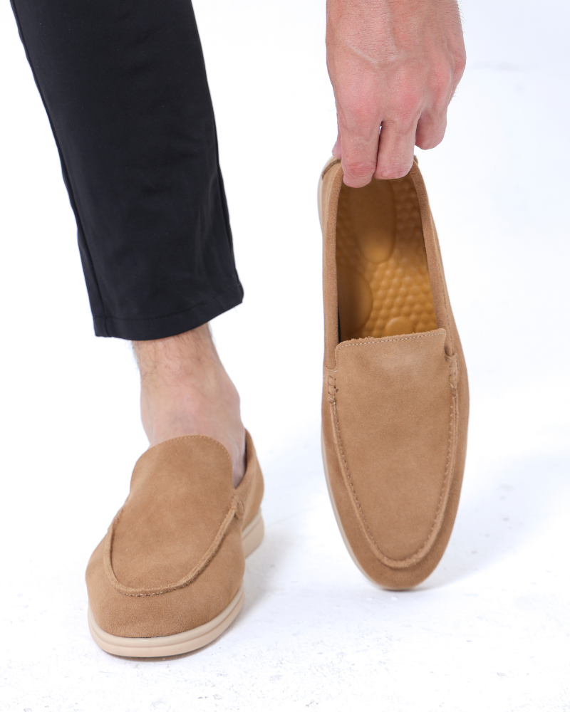 Luke | Mocassin en Suède Style Vieille Argent pour Hommes