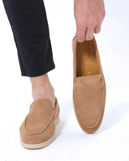 Luke | Mocassin en Suède Style Vieille Argent pour Hommes