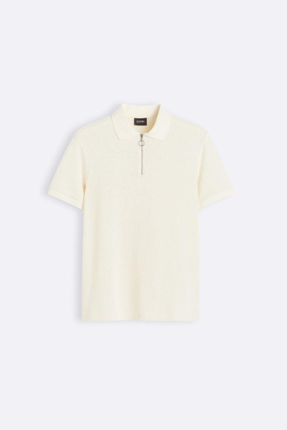 Polo moderne en tricot avec fermeture éclair
