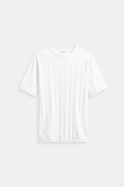 T-shirt Rayé O-Cou Classique Heavy Oude Geld