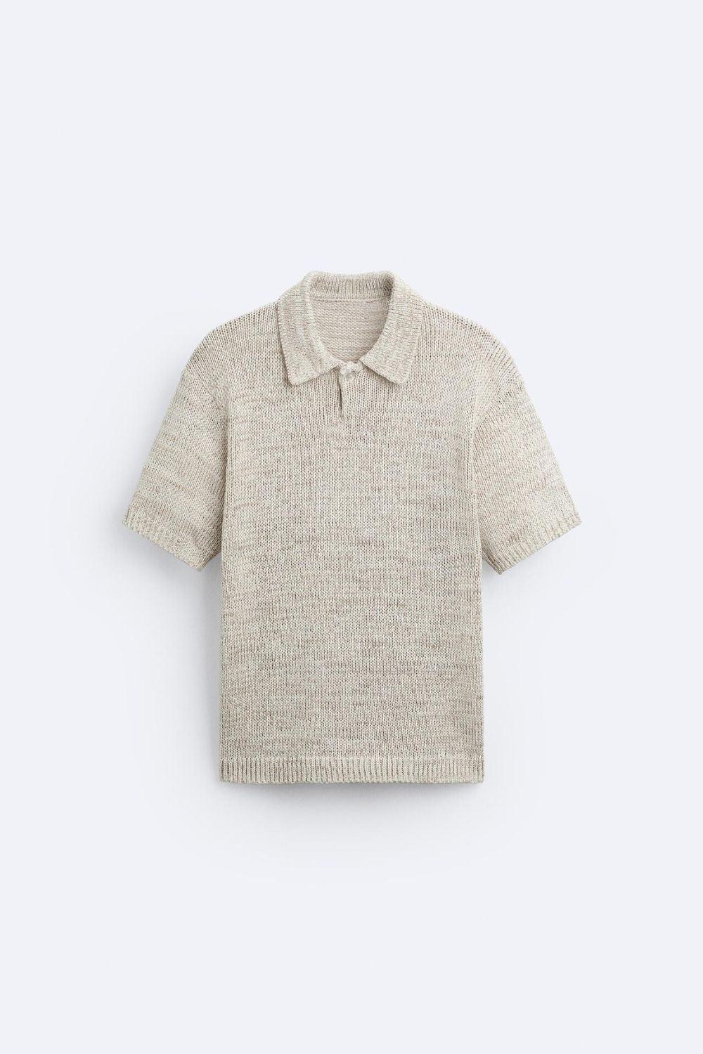 Polo en tricot décontracté au look vintage
