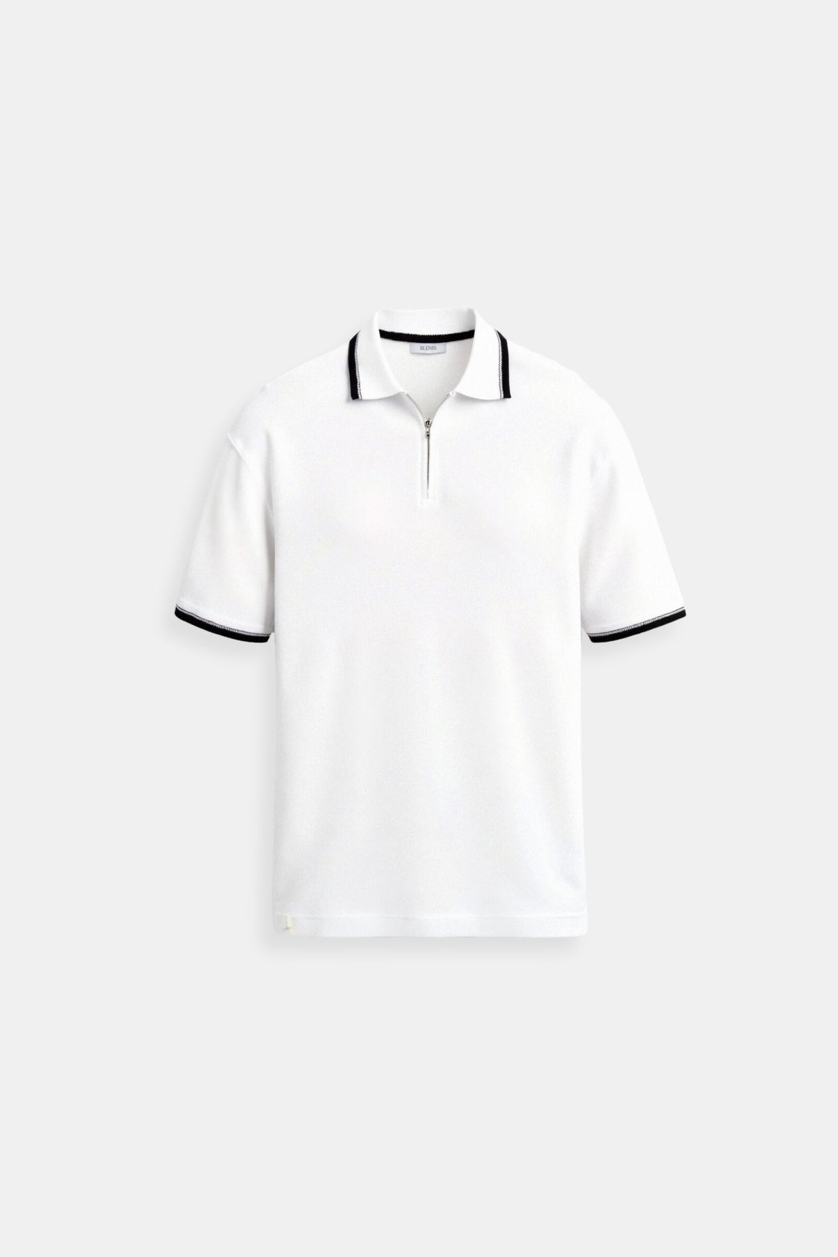 Polo Classique avec Zip et Détails Contrastés