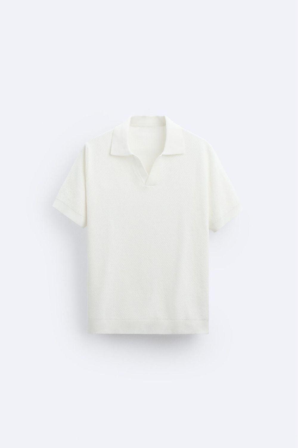 Polo en tricot classique en blanc