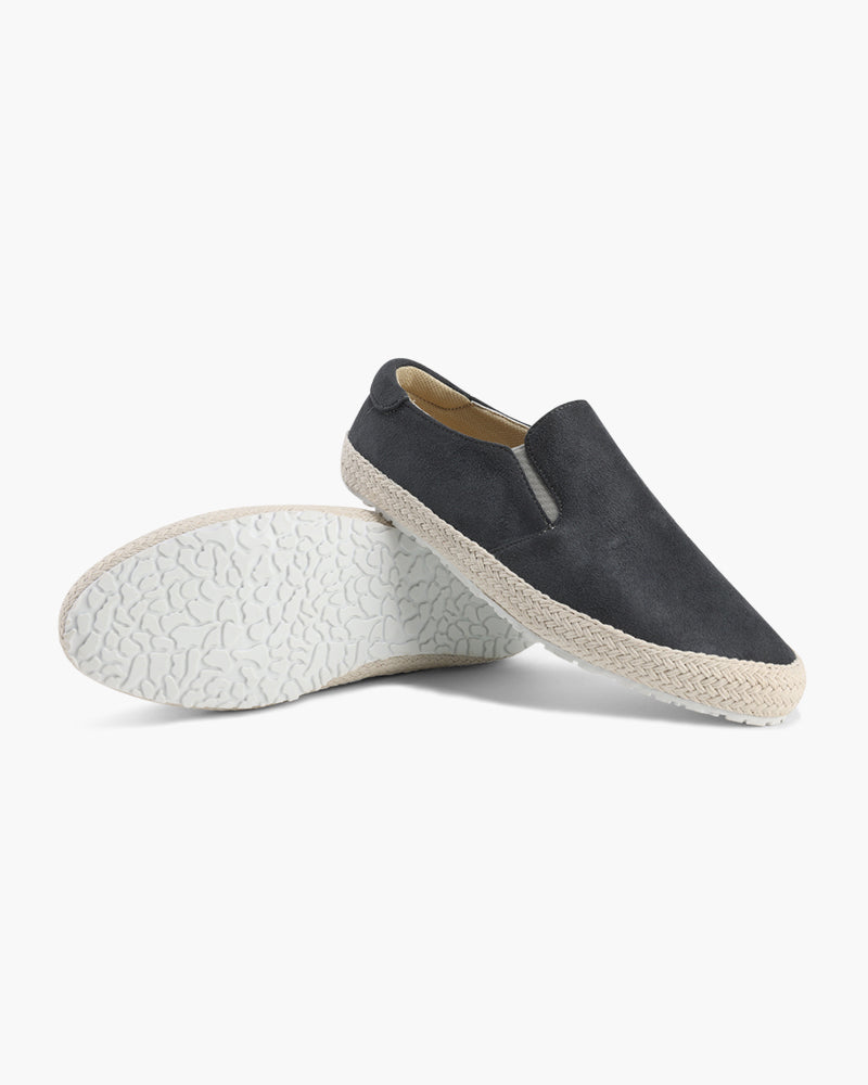 Jacob | Espadrille Élégante pour Hommes en Suède avec Semelle en Jute