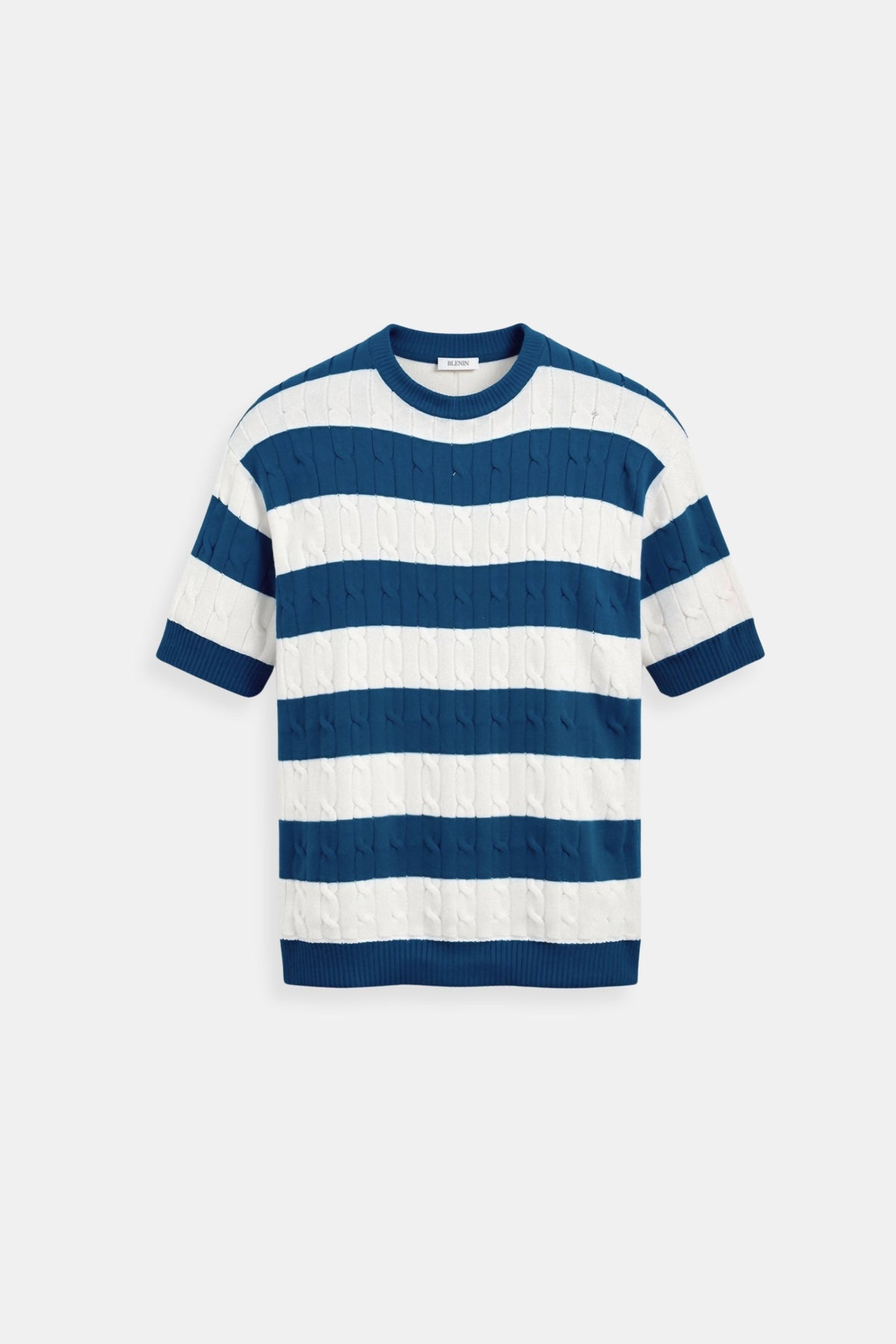 Pull rayé pour hommes à manches courtes – Élégant &amp; Confortable