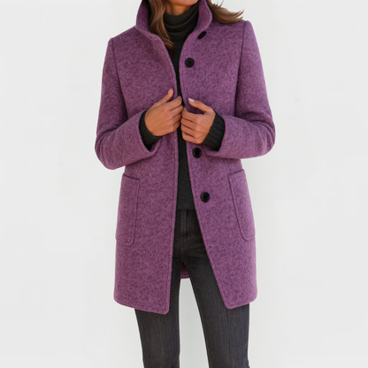 Éléonore | Manteau en laine à coupe midi