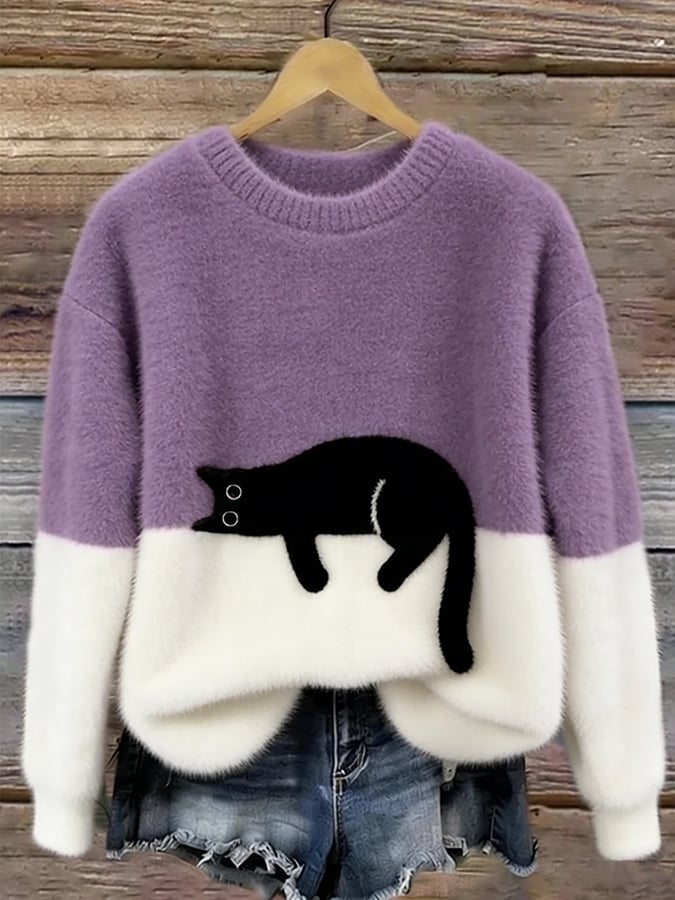 Caitlin – Pull Décontracté Motif Chat