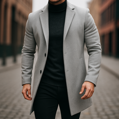 TRENCH EN LAINE POUR HOMMES