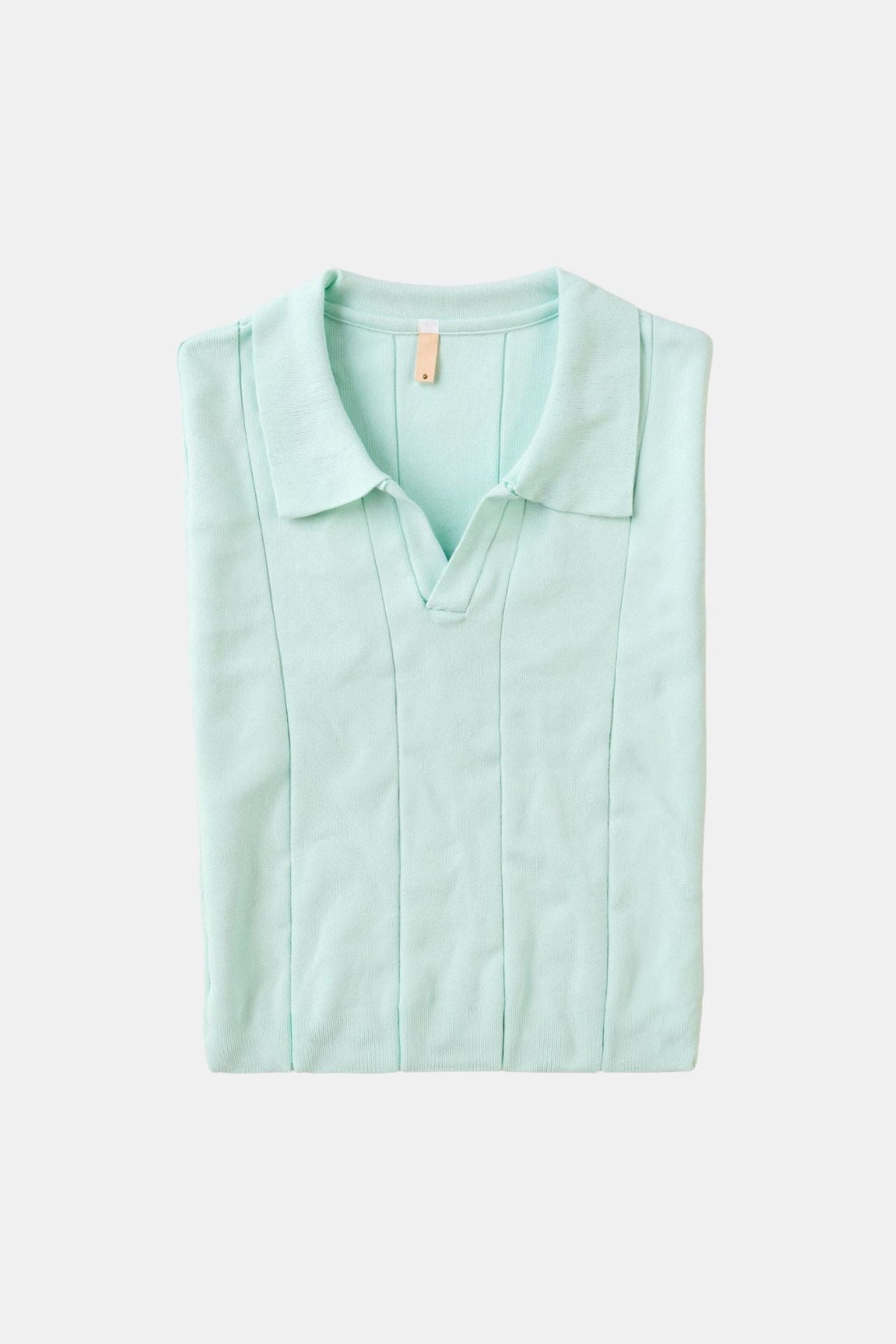 Polo Retro-Strik en Vert Menthe