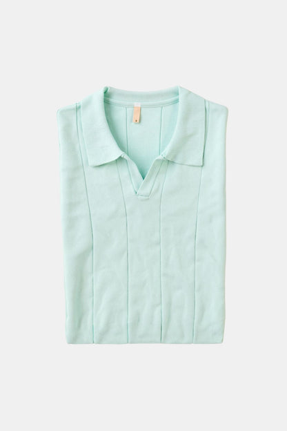 Polo Retro-Strik en Vert Menthe