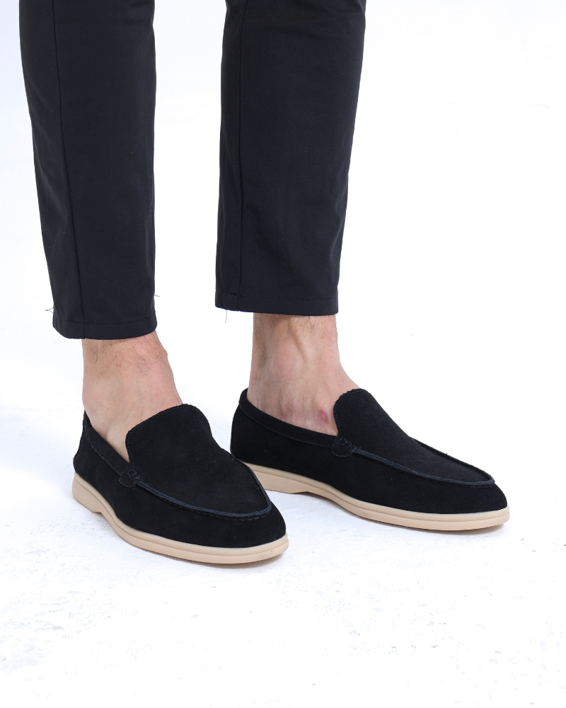 Luke | Mocassin en Suède Style Vieille Argent pour Hommes