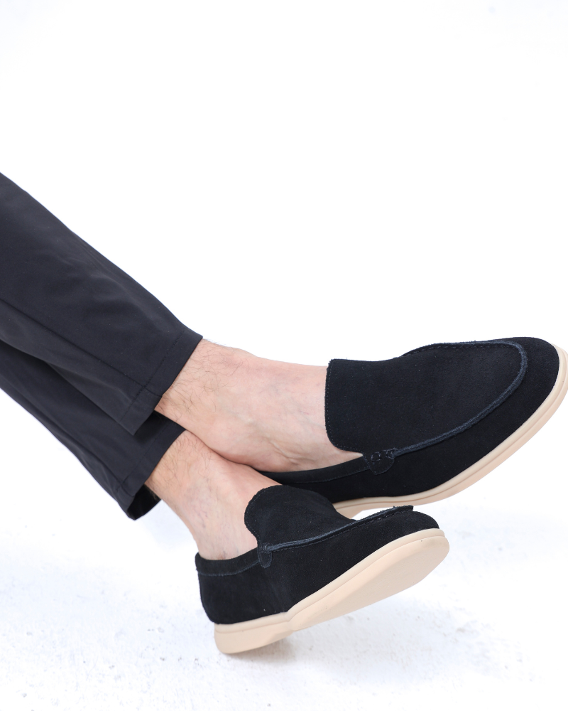 Luke | Mocassin en Suède Style Vieille Argent pour Hommes