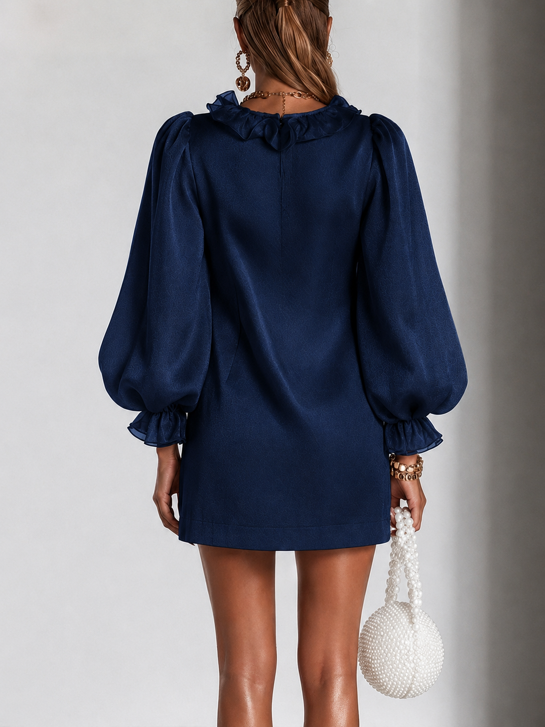 Ottilie | Mini-Robe à Manches Bouffantes et Volants