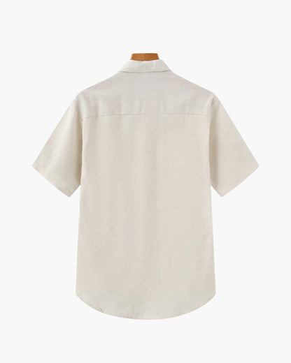 Thiago | Chemise Polo d'Été pour Hommes en Lin avec Poche Poitrine