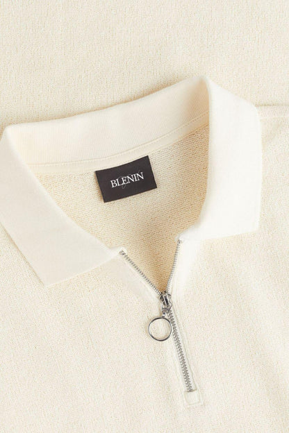 Polo moderne en tricot avec fermeture éclair