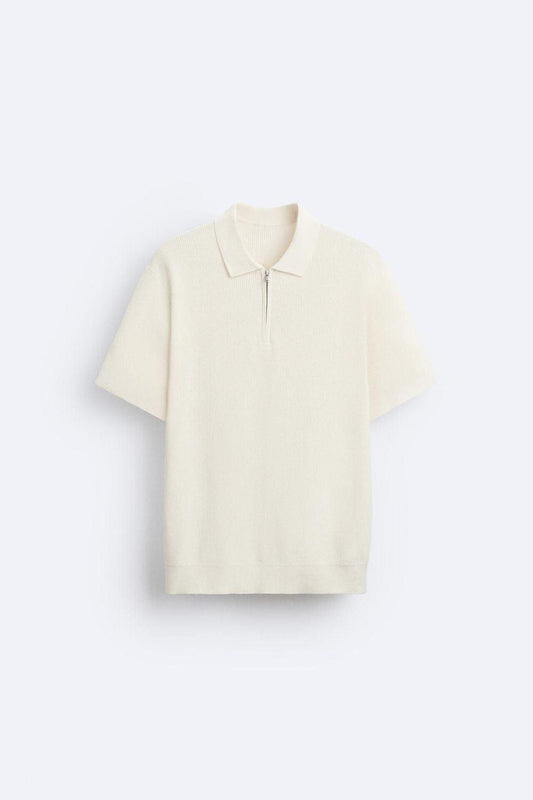 Polo en tricot élégant avec zip