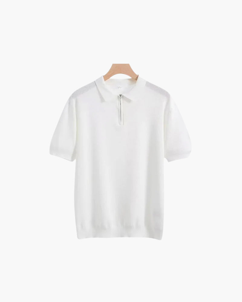 Brooks | polo en maille à manches courtes pour hommes avec demi-zip