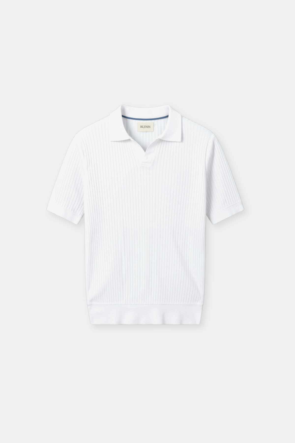 Polo en Coton Côtelé pour Hommes à Manches Courtes – Élégant & Intemporel