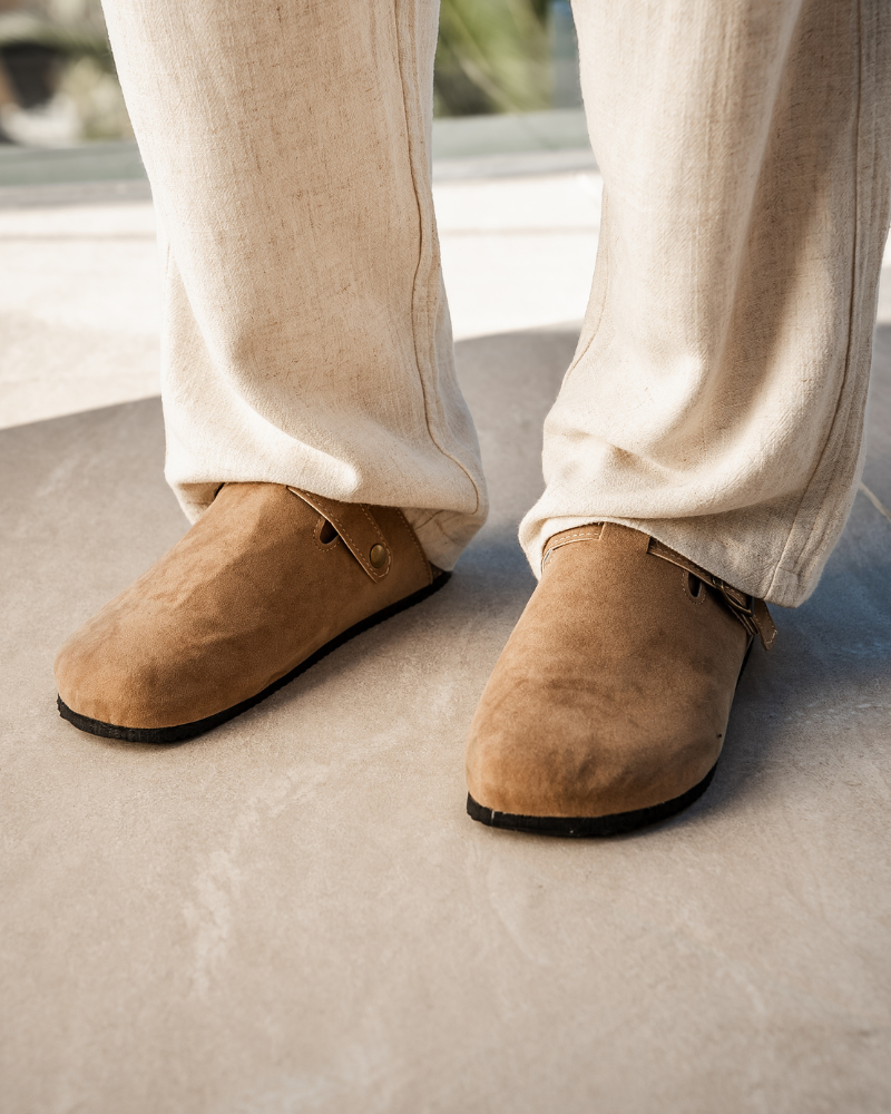 Luke | Sabot pour hommes en suède confortable avec semelle ergonomique