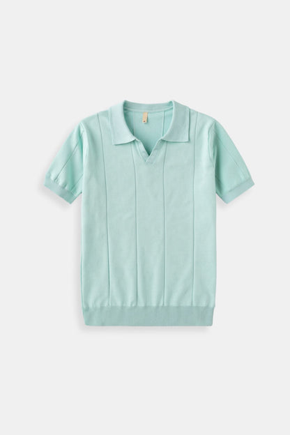 Polo Retro-Strik en Vert Menthe