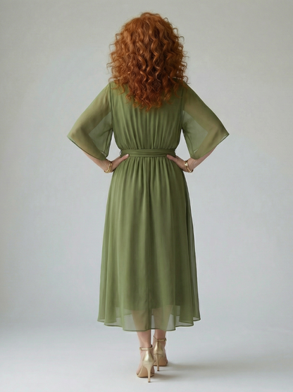 Robe Midi Drapée Elric