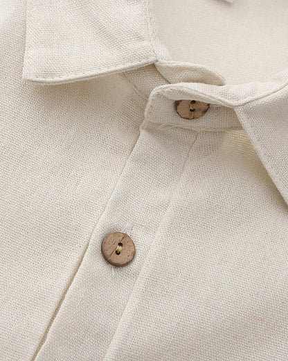 Thiago | Chemise Polo d'Été pour Hommes en Lin avec Poche Poitrine