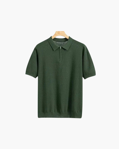 Brooks | polo en maille à manches courtes pour hommes avec demi-zip
