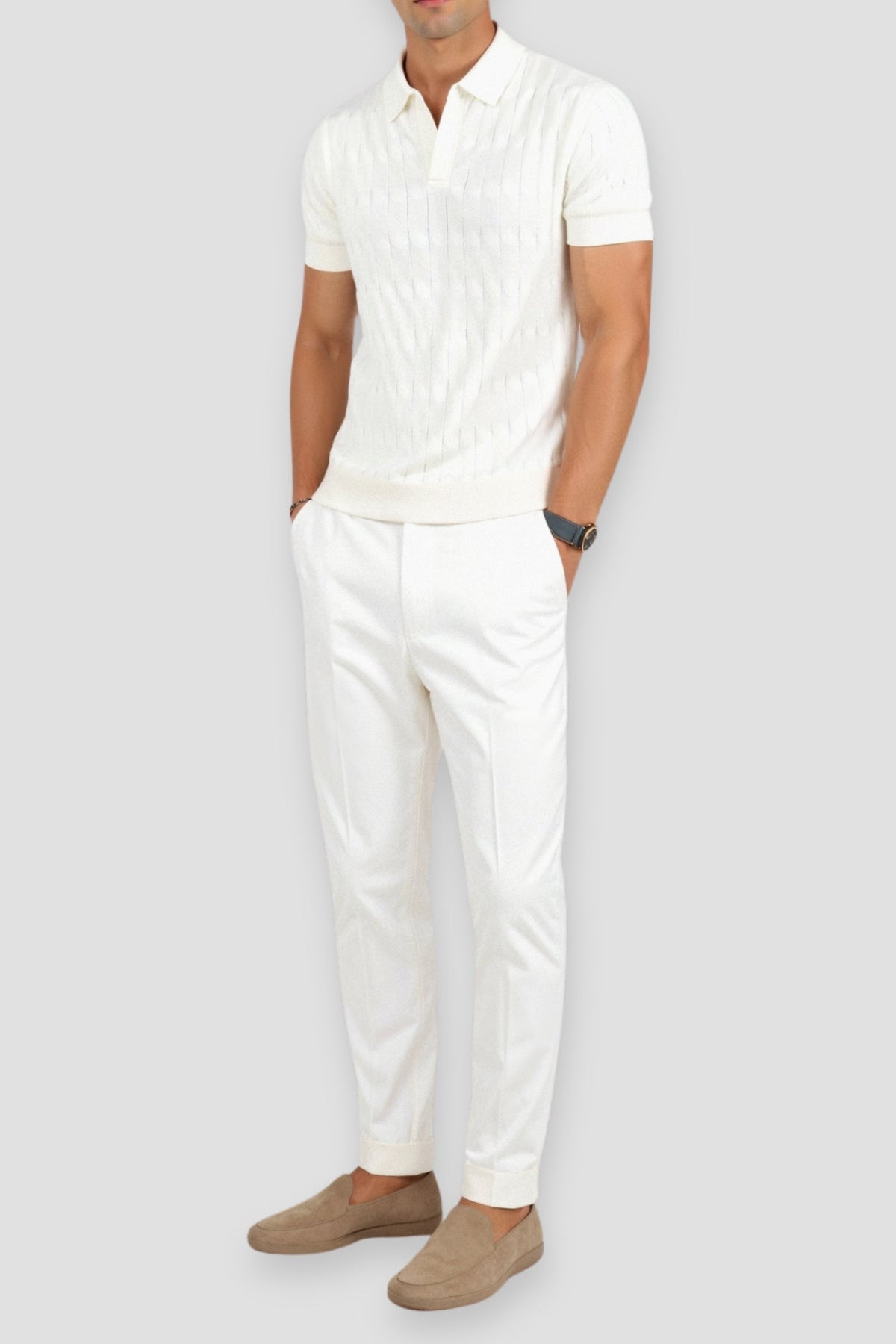 Polo pour Hommes en Blanc – Classique et Élégant