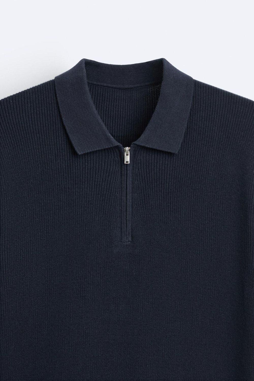 Polo en tricot élégant avec zip
