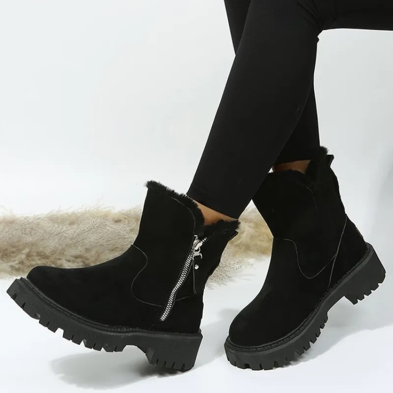Leyla™ : Bottes chaudes en tissu souple