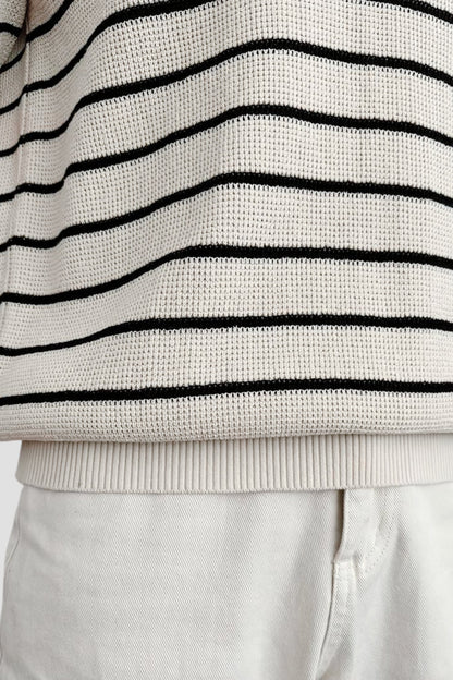 Polo pour hommes à rayures avec manches courtes – Intemporel &amp; Polyvalent