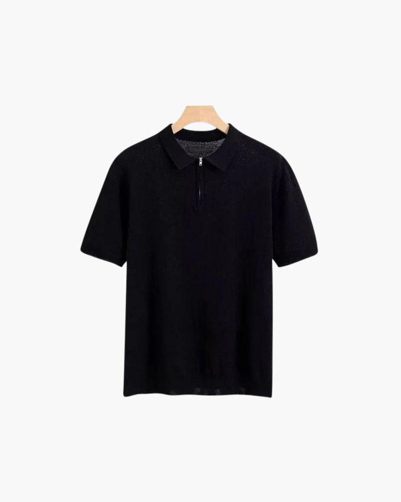 Brooks | polo en maille à manches courtes pour hommes avec demi-zip
