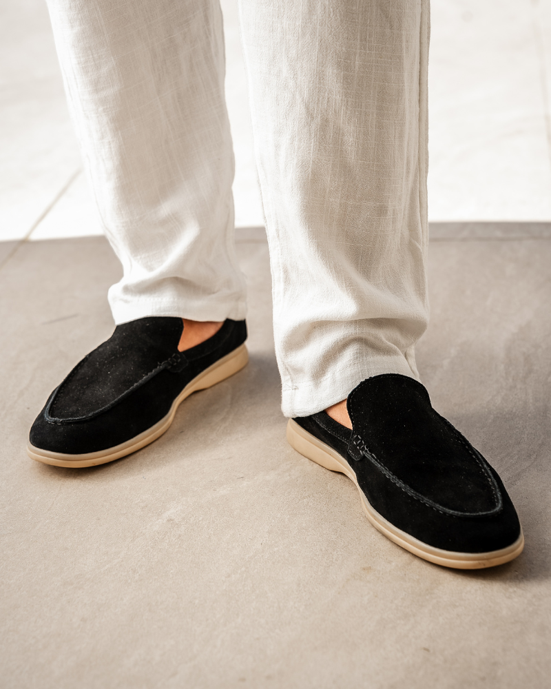 Luke | Mocassin en Suède Style Vieille Argent pour Hommes
