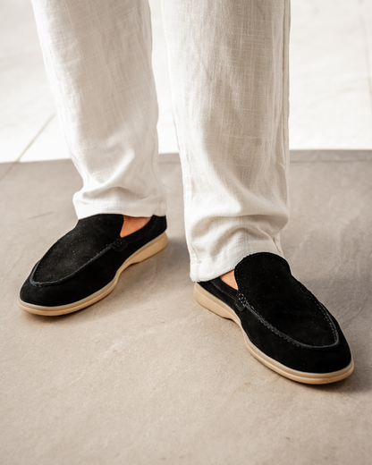 Luke | Mocassin en Suède Style Vieille Argent pour Hommes